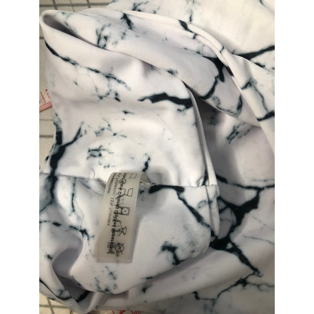 Zaful Bikini set like new Black and white marble small 4 - Picture 7 of 10